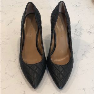 Banana Republic Quilted Leather Black Pumps